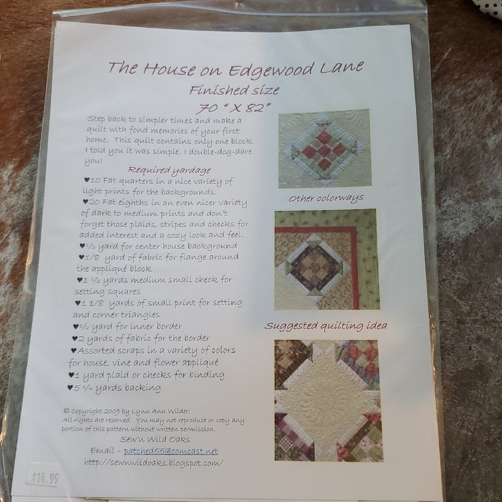 The House on Edgewood Lane Quilt Pattern - Picture 2 of 2